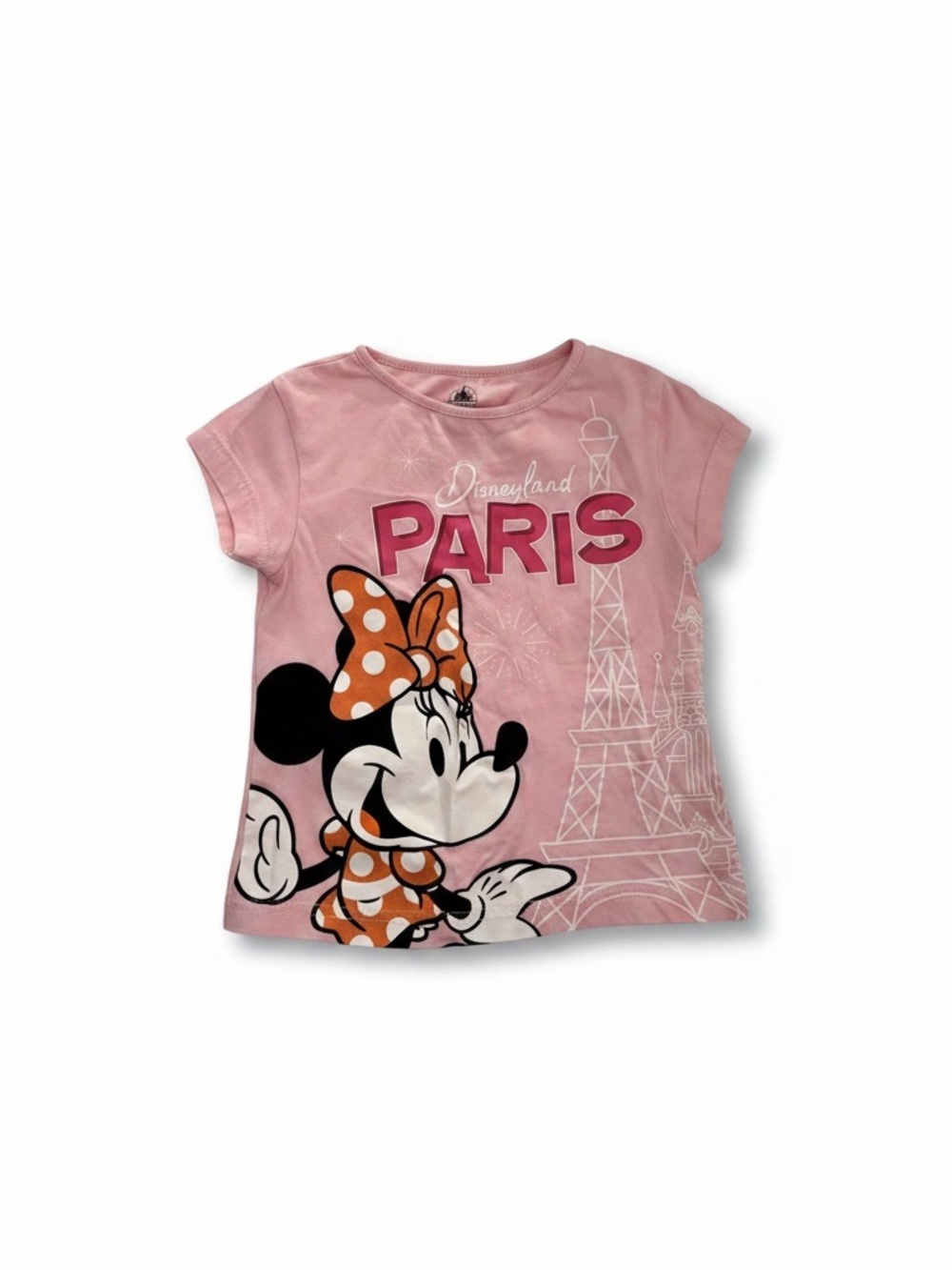 Disney Pink Minnie Mouse Paris Graphic Tee